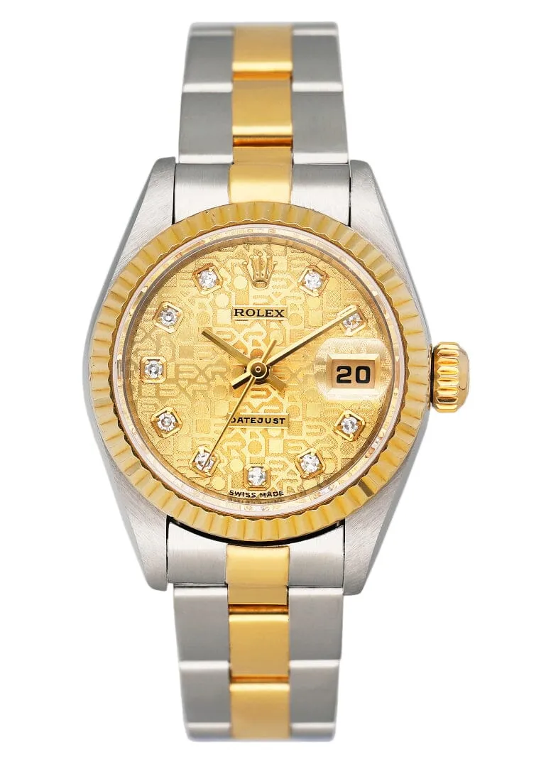 Rolex Datejust 79173 Diamond Anniversary Dial Ladies Watch Box Papers