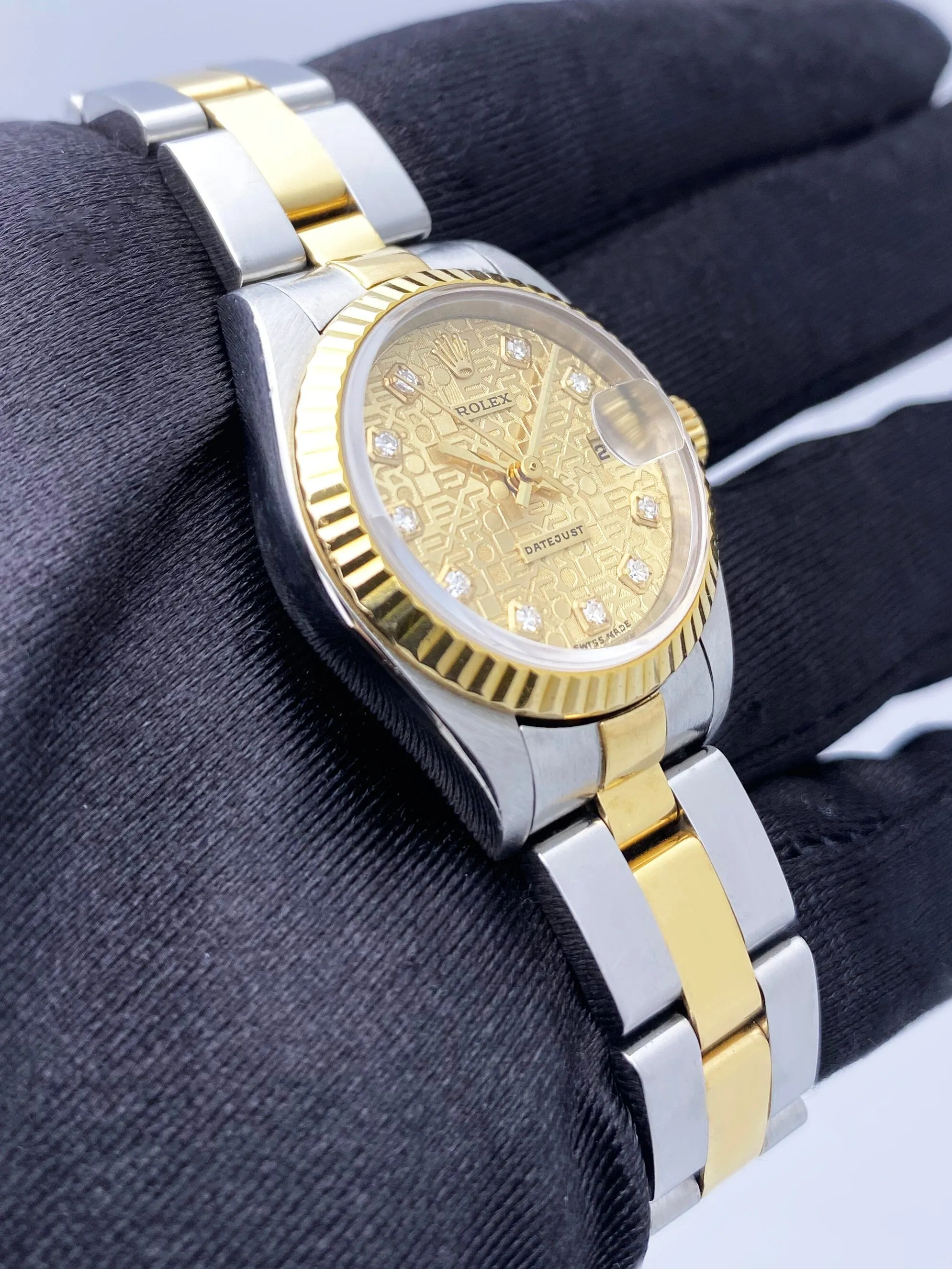 Rolex Datejust 79173 Diamond Anniversary Dial Ladies Watch Box Papers