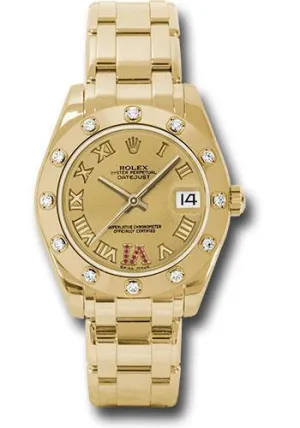 Rolex Datejust Pearlmaster 34mm Watch: 81318 chrr