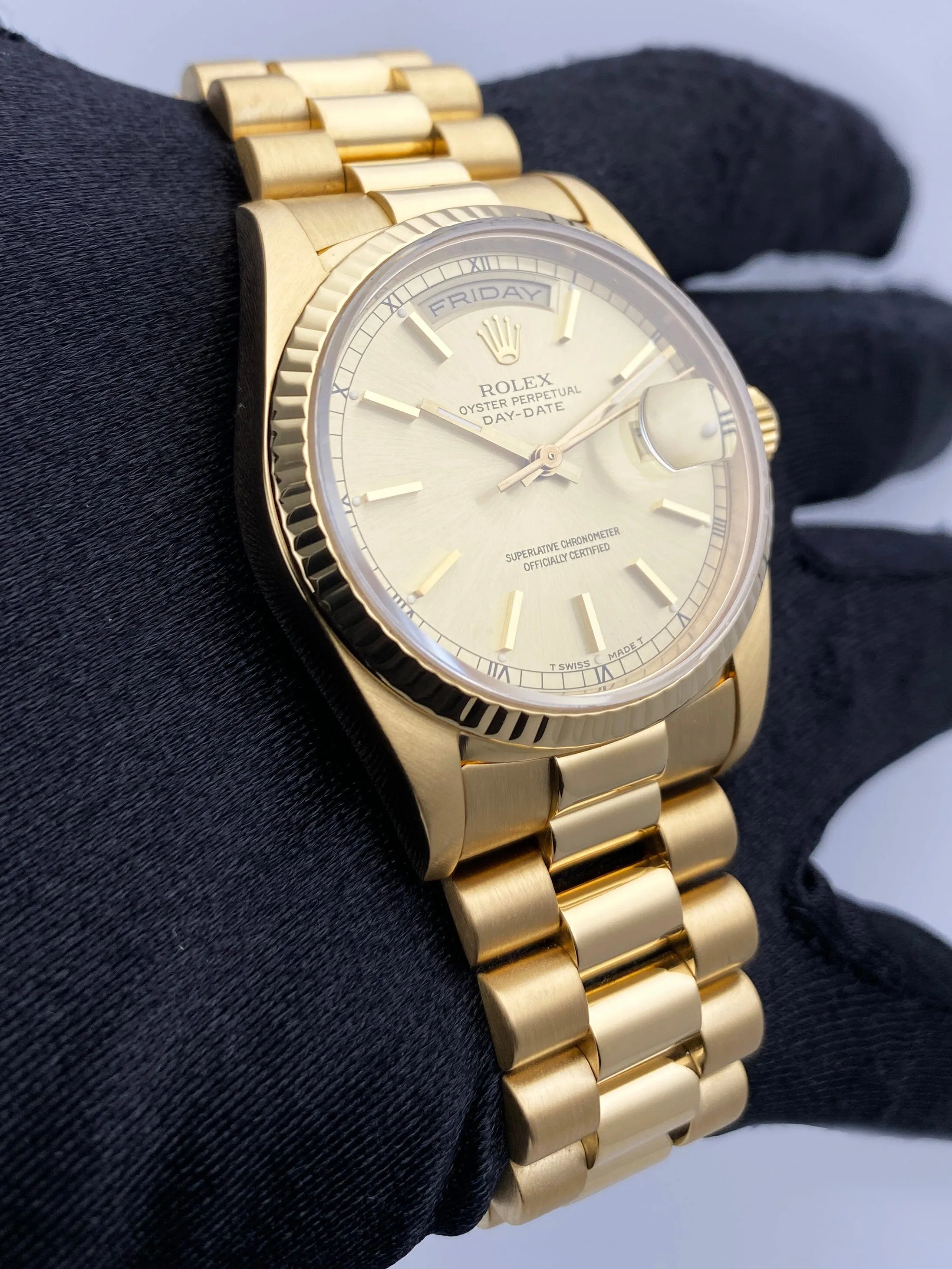 Rolex Day Date 18238 18K Yellow Gold Mens Watch