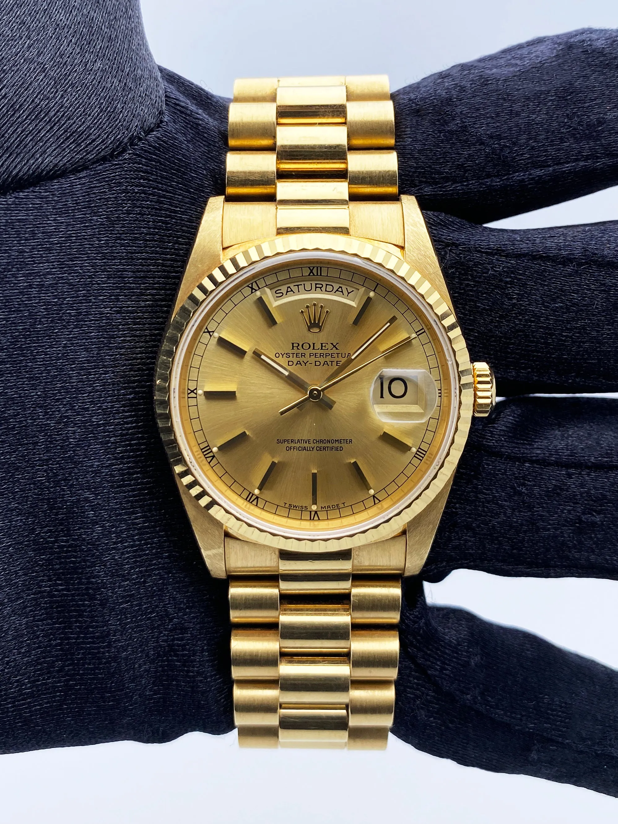 Rolex Day Date 18238 18K Yellow Gold Mens Watch