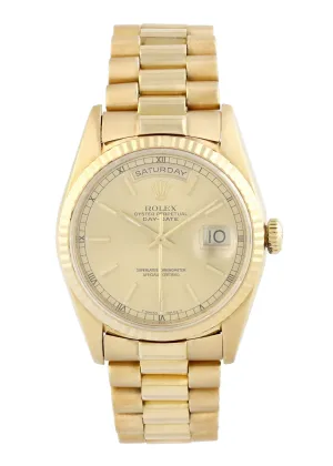 Rolex Day-Date President 18238 18k Yellow Gold Watch