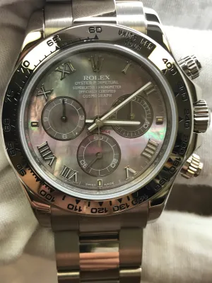 Rolex Daytona 116509 Tahitian Mother of Pearl Dial Automatic Men's Watch