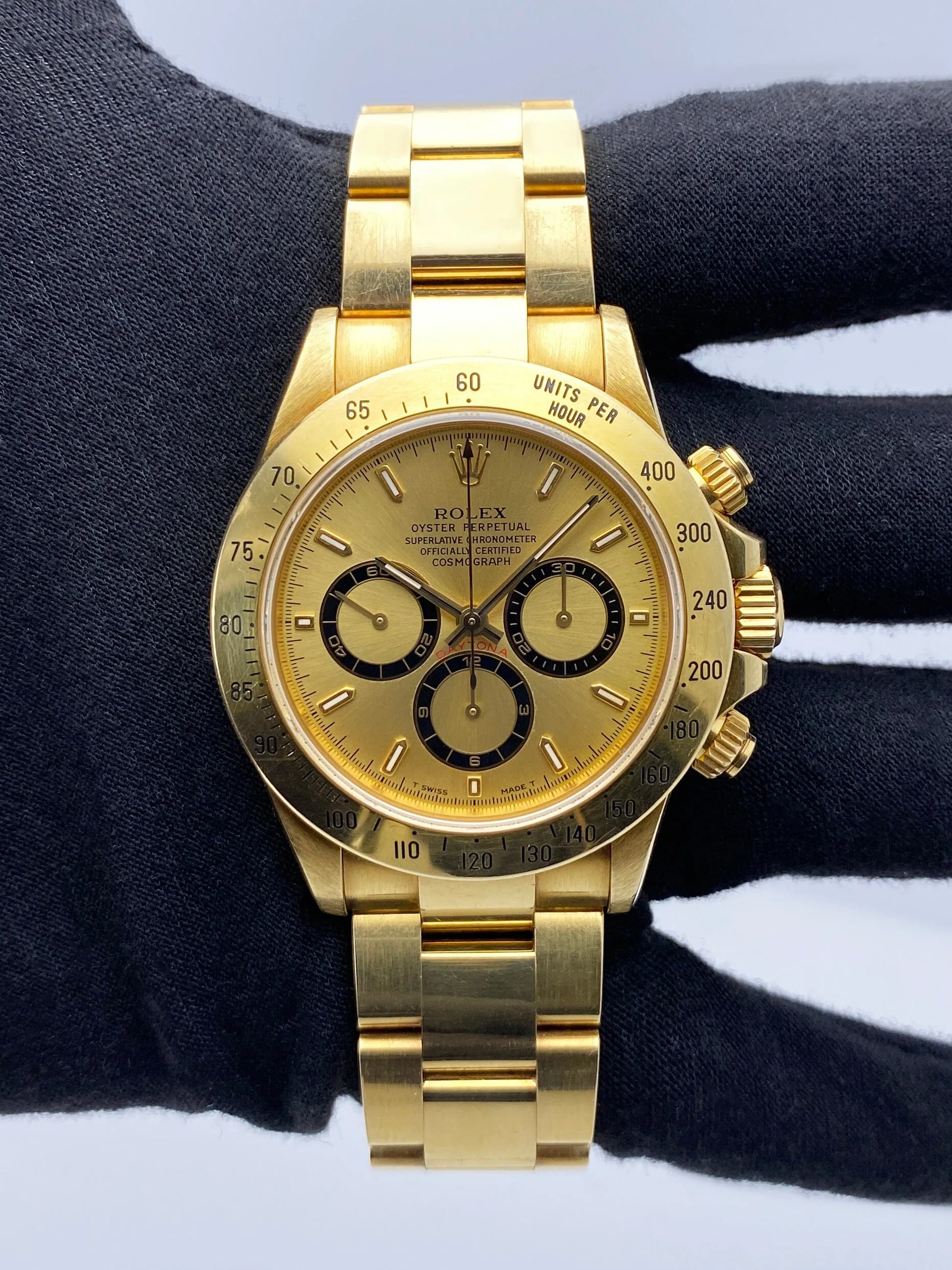Rolex Daytona 16528 Zenith Champagne Dial Mens Watch