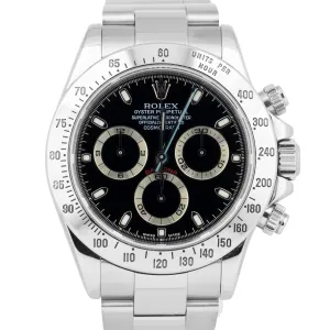 Rolex Daytona Cosmograph Stainless Steel BLACK Chronograph 40mm Watch 116520