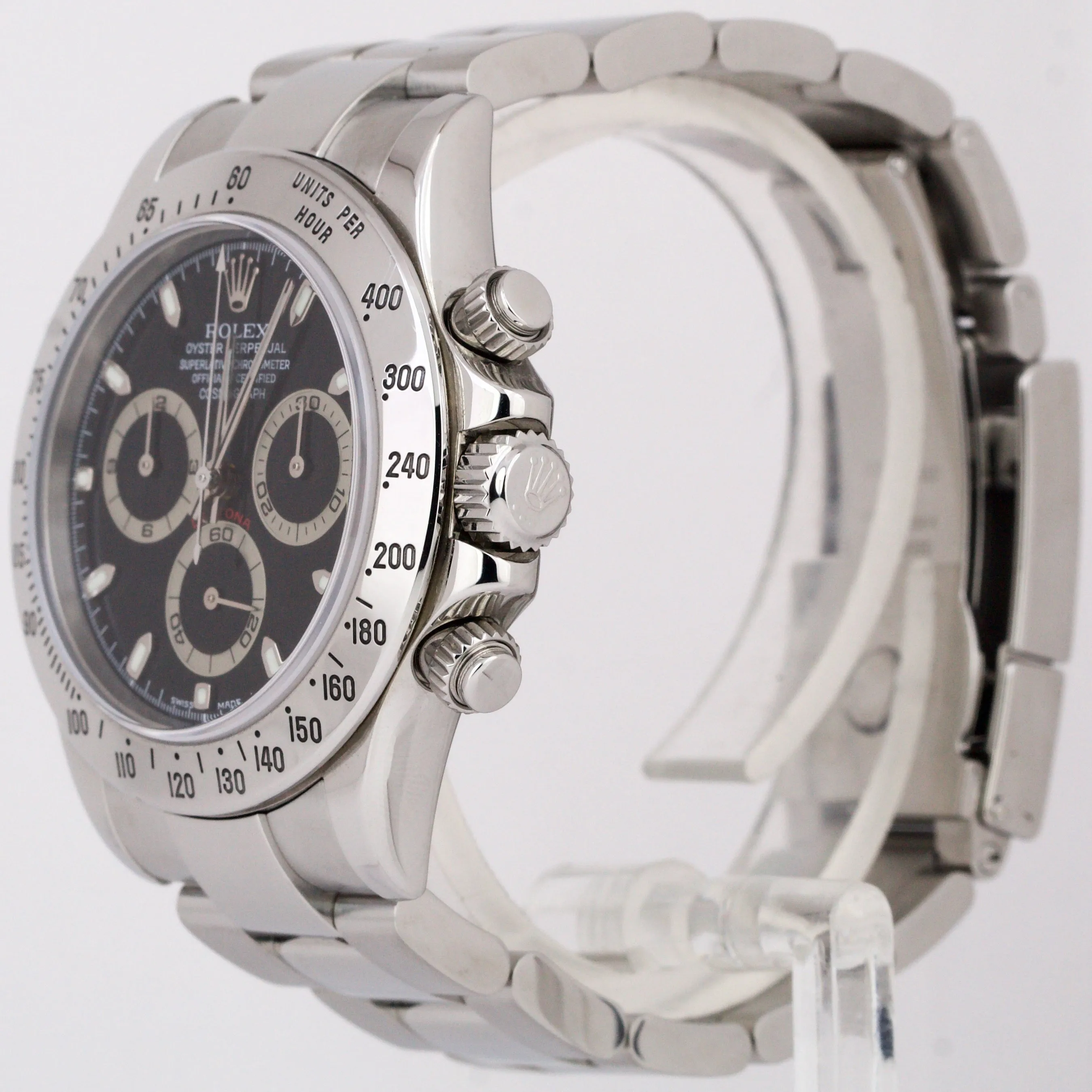 Rolex Daytona Cosmograph Stainless Steel BLACK Chronograph 40mm Watch 116520