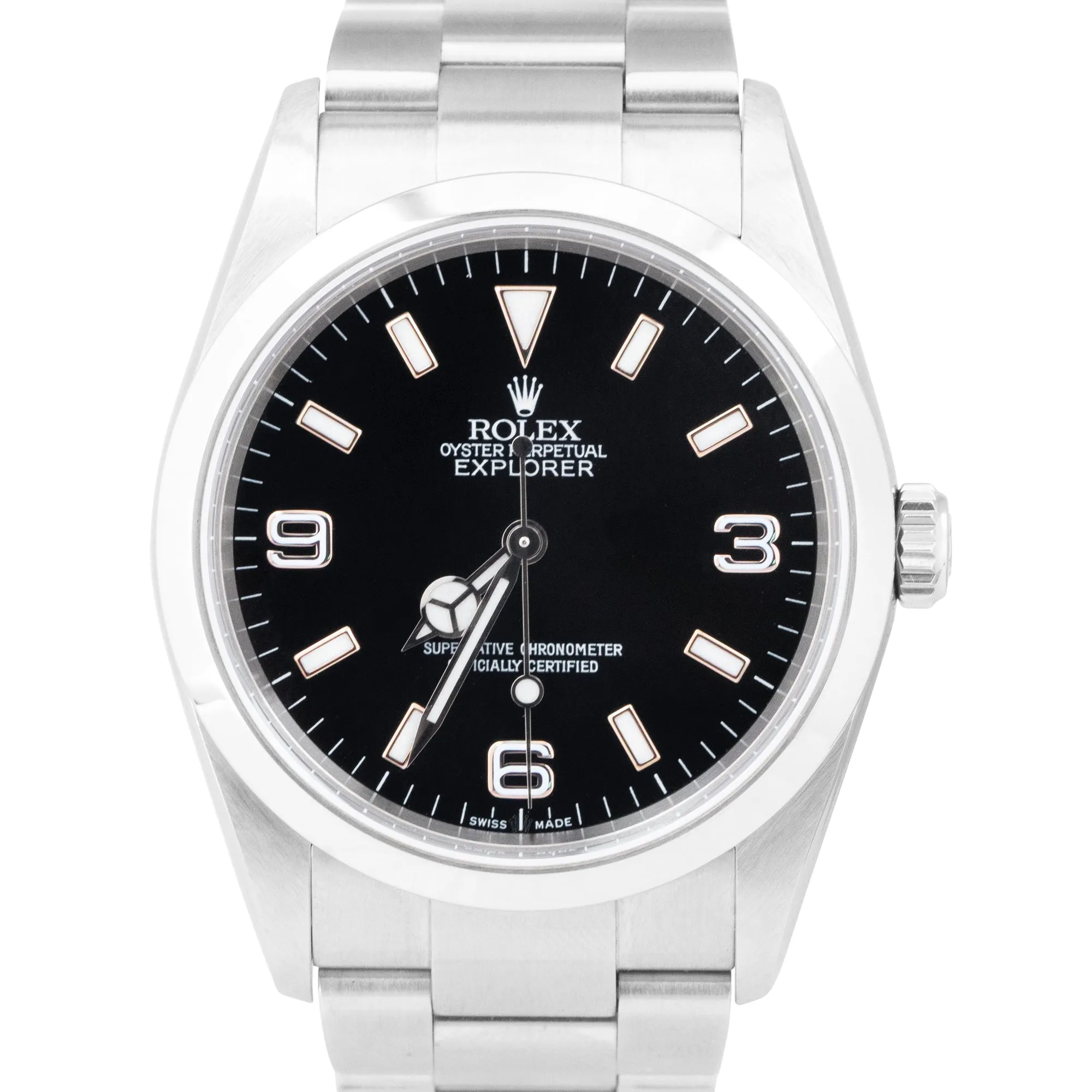 Rolex Explorer I Black 36mm Stainless Steel Automatic Oyster Watch 114270