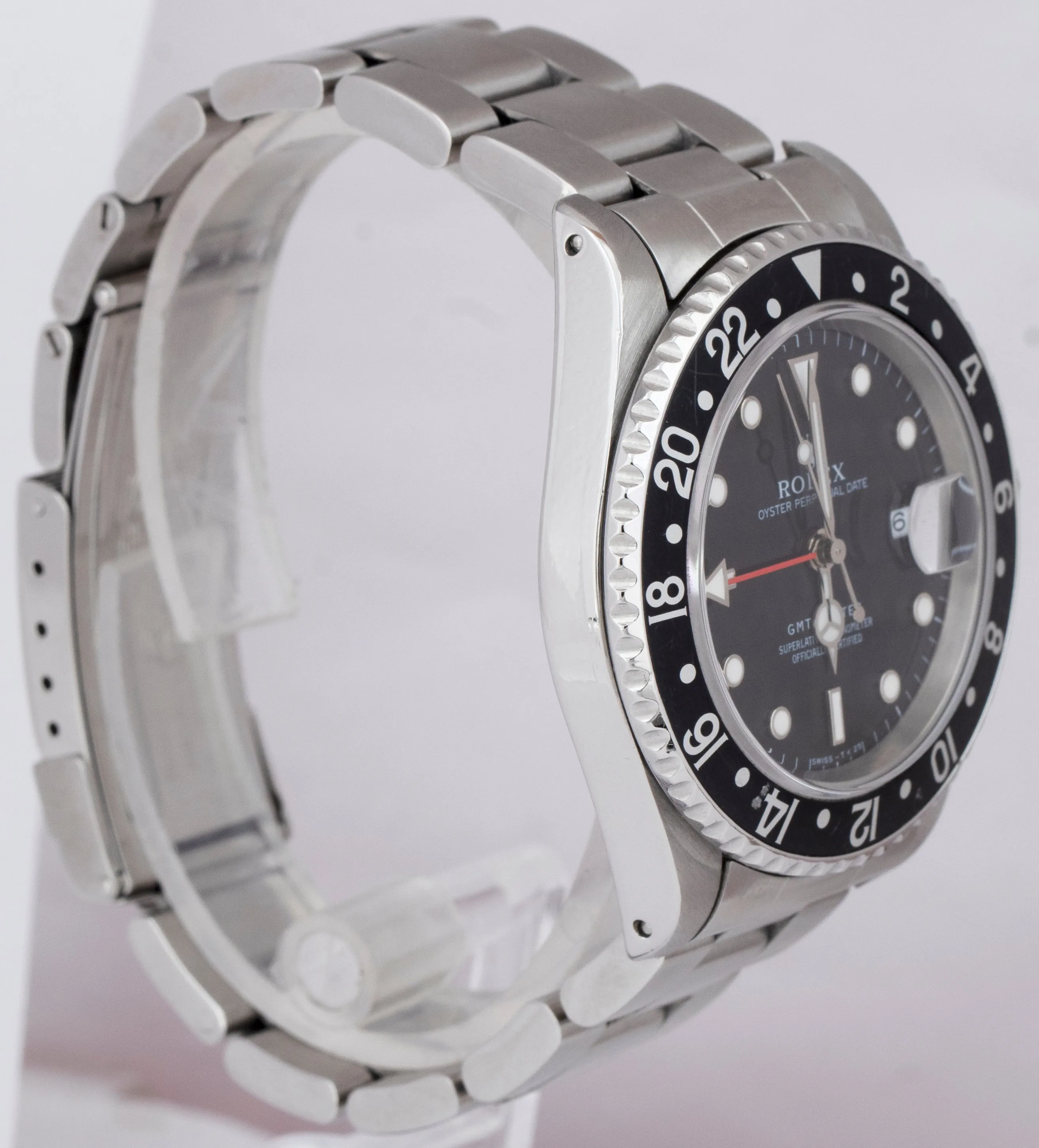 Rolex GMT-Master I Black 40mm TRITINOVA Stainless Steel Automatic Watch 16700
