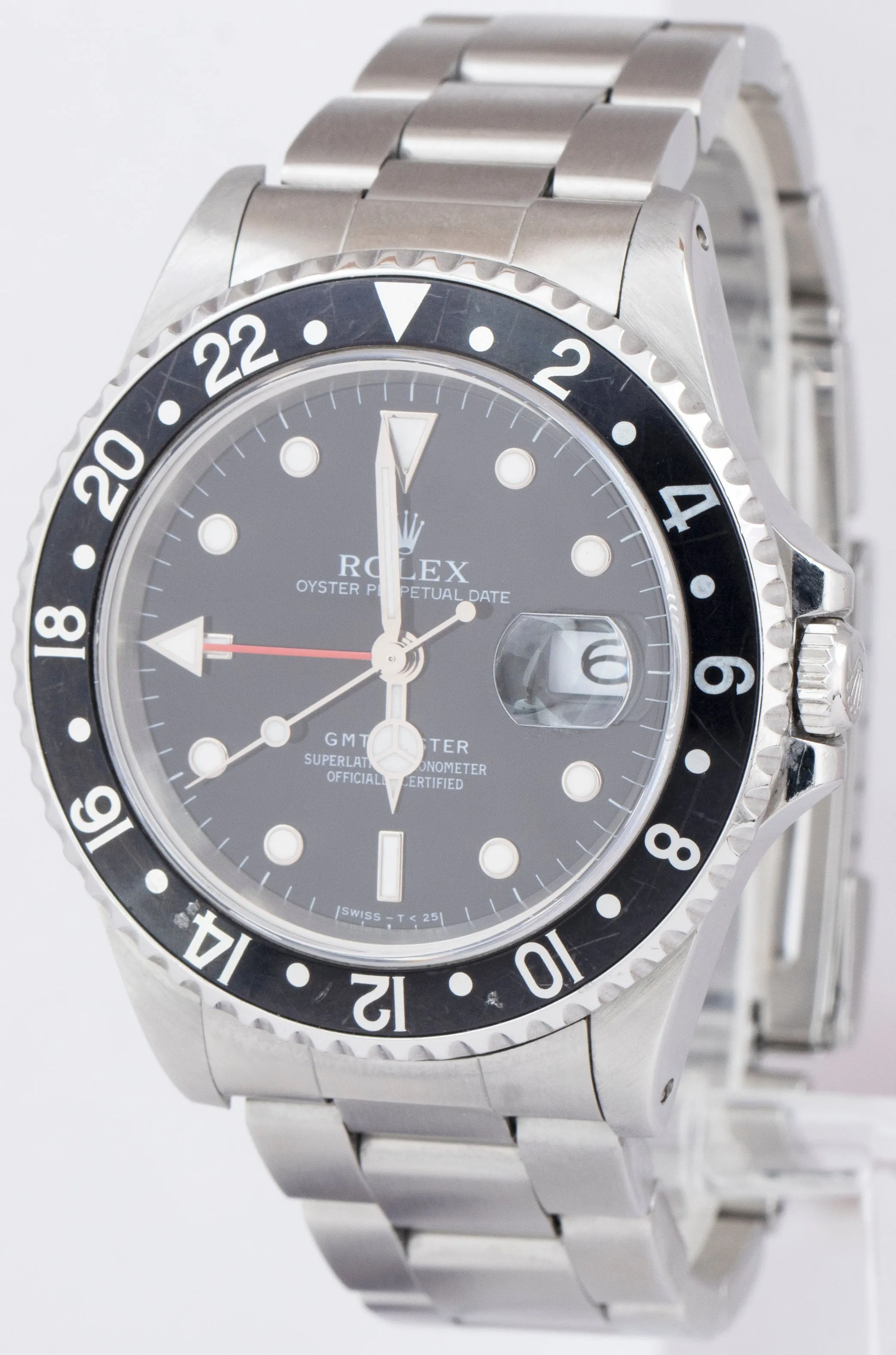 Rolex GMT-Master I Black 40mm TRITINOVA Stainless Steel Automatic Watch 16700
