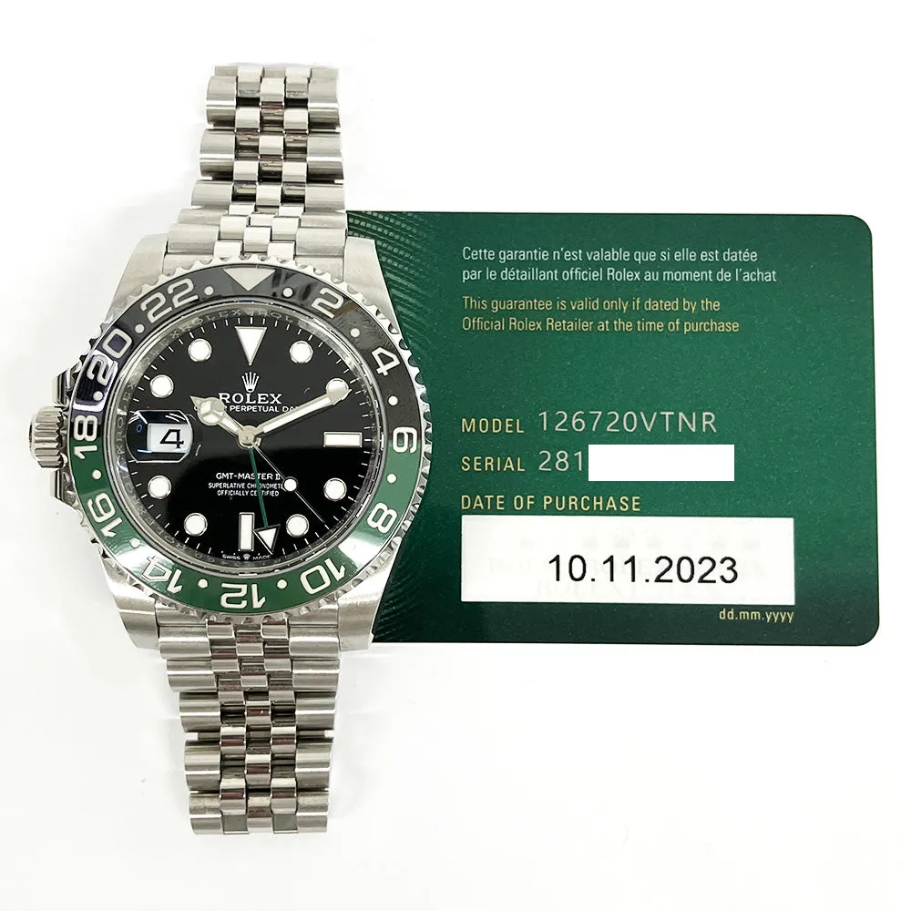 Rolex GMT-Master II 126720VTNR Sprite Dial Nov 2023