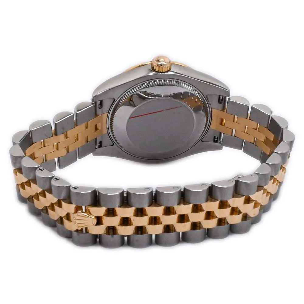 Rolex Ladies Datejust Two Tone Yellow Gold and Stainless Steel 31mm Champagne Stick Dial Watch Reference #: 178313