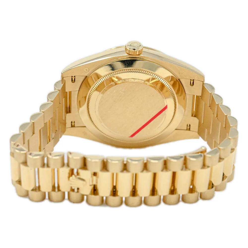 Rolex Mens President Day-Date 40mm 18K Yellow Gold Watch Champagne Roman Dial Watch Reference #: 228238