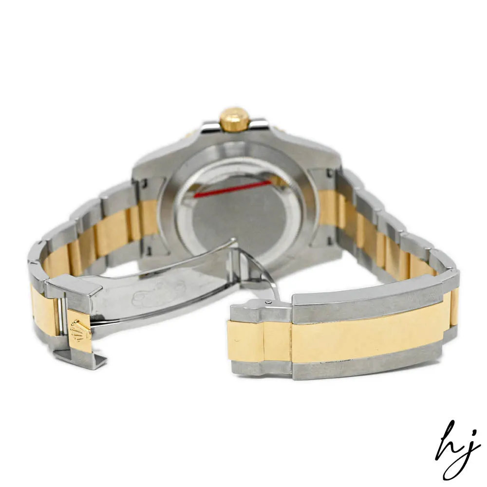 Rolex Men's Submariner Date 18K Yellow Gold & Steel 40mm Black Dot Dial Watch Reference #: 116613LN