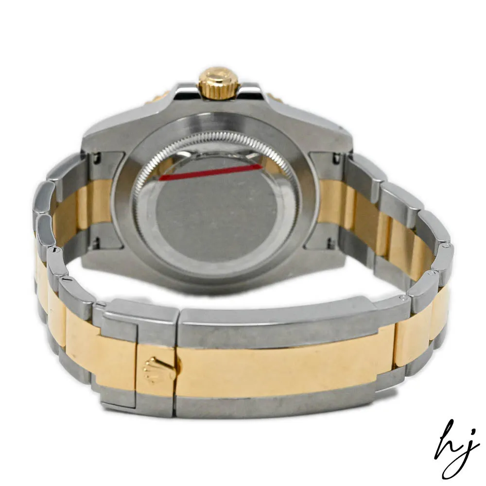 Rolex Men's Submariner Date 18K Yellow Gold & Steel 40mm Black Dot Dial Watch Reference #: 116613LN