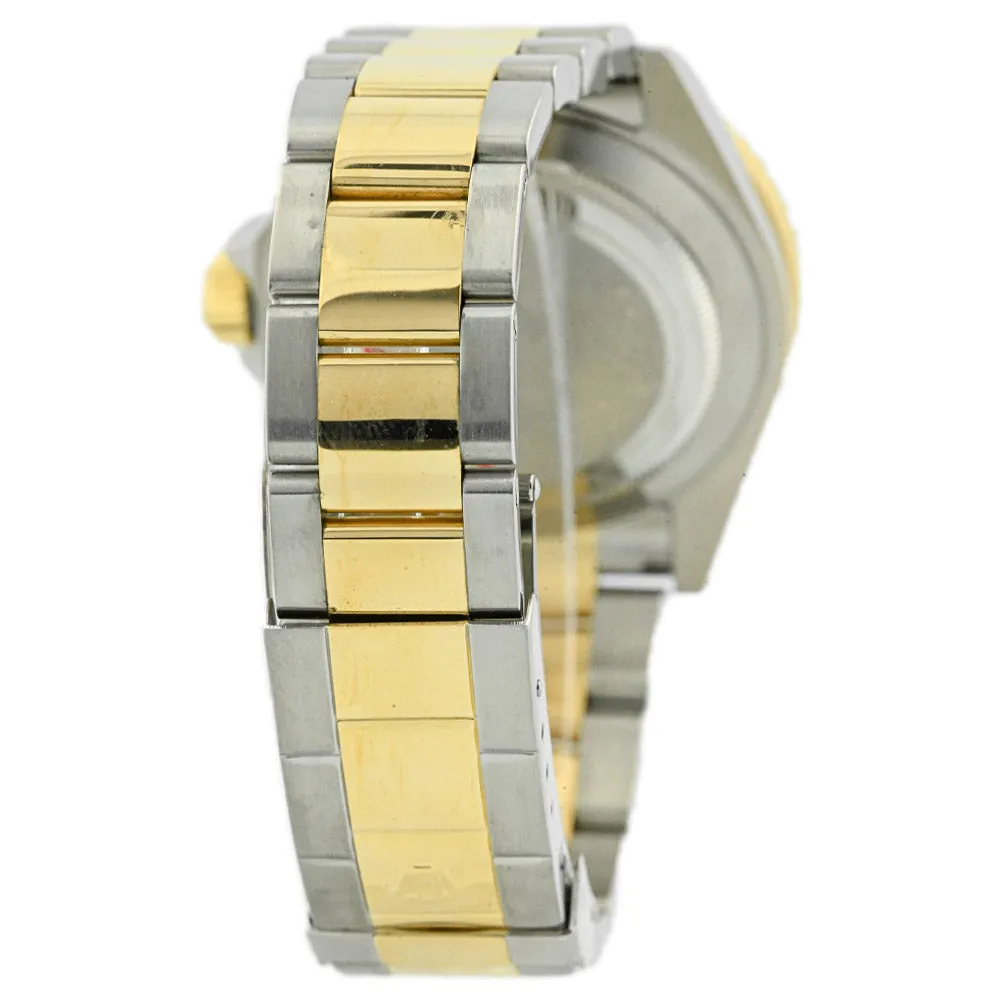 Rolex Men's Submariner Date 18K Yellow Gold & Steel 40mm Black Dot Dial Watch Reference #: 16613LN