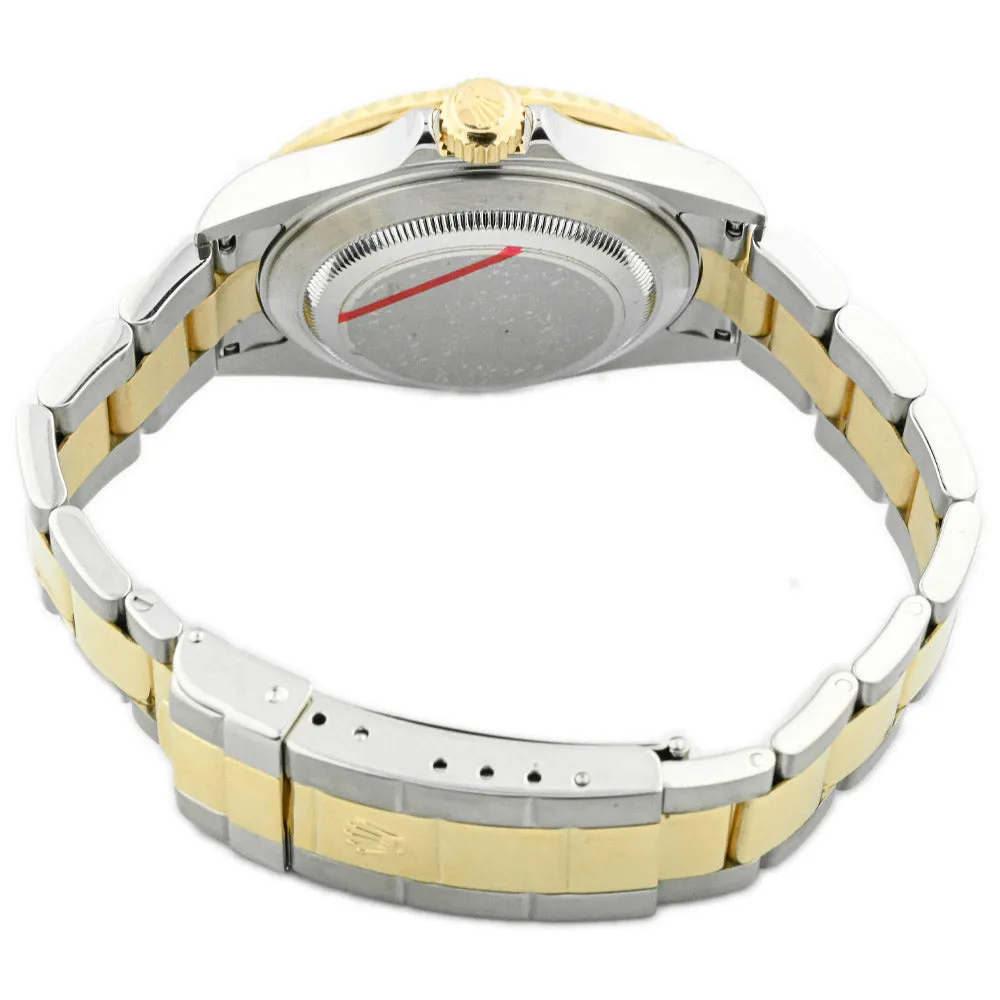 Rolex Men's Submariner Date 18K Yellow Gold & Steel 40mm Black Dot Dial Watch Reference #: 16613LN