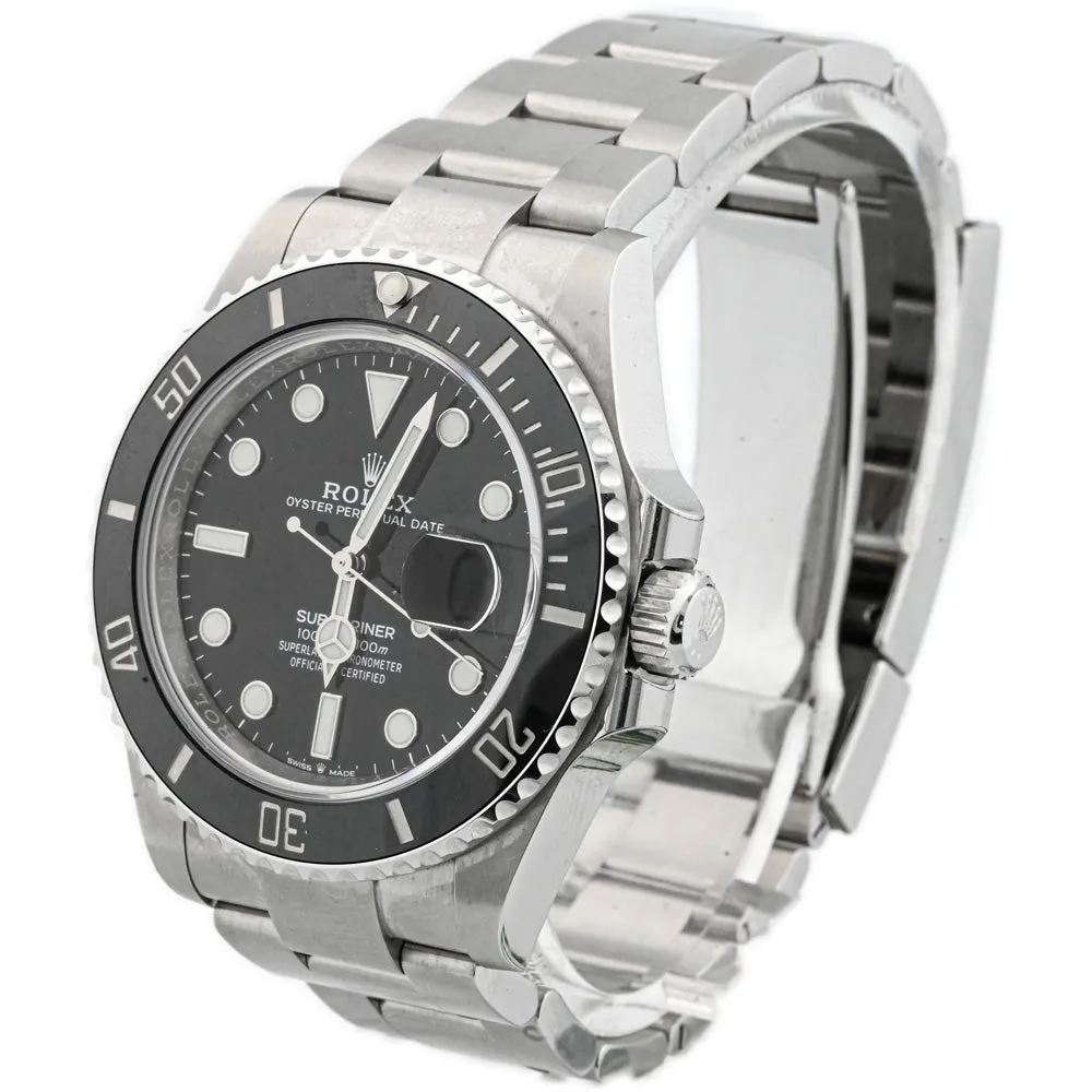Rolex Men's Submariner Date Stainless Steel 41mm Black Dot Dial Watch Reference #: 126610LN