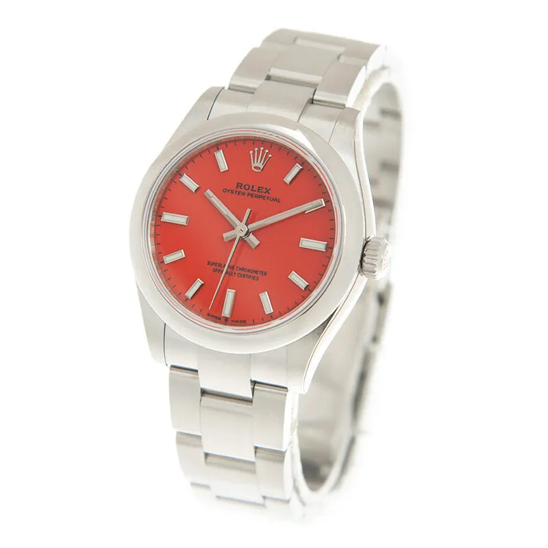 Rolex Oyster Perpetual 31 Coral Red Dial Automatic Ladies Watch 277200CRLRDSO