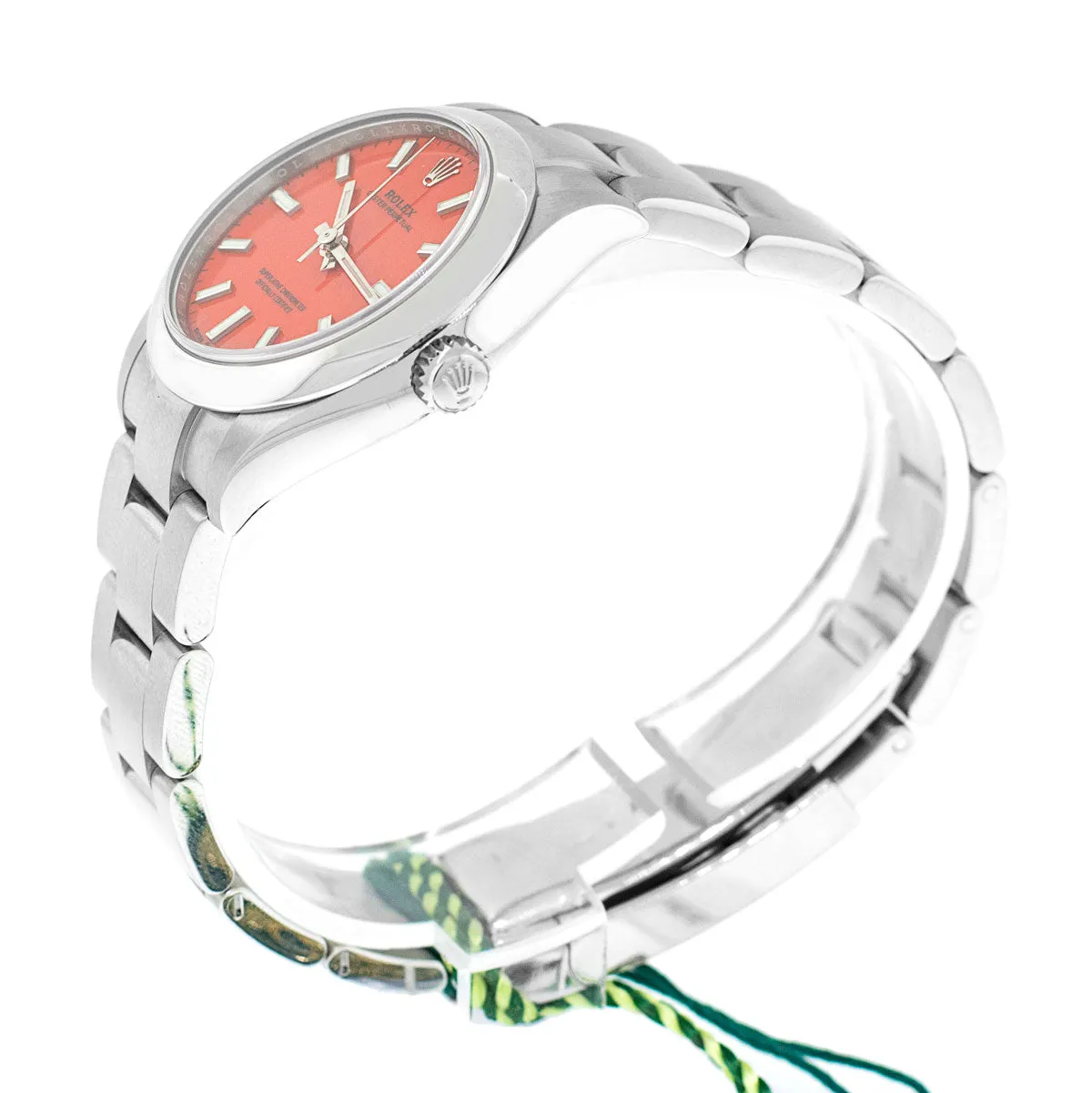 Rolex Oyster Perpetual 31mm Stainless Steel Coral Index Dial & Smooth Bezel 277200