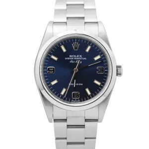 Rolex Oyster Perpetual Air-King 34mm BLUE Stainless Steel Oyster Watch 14000M