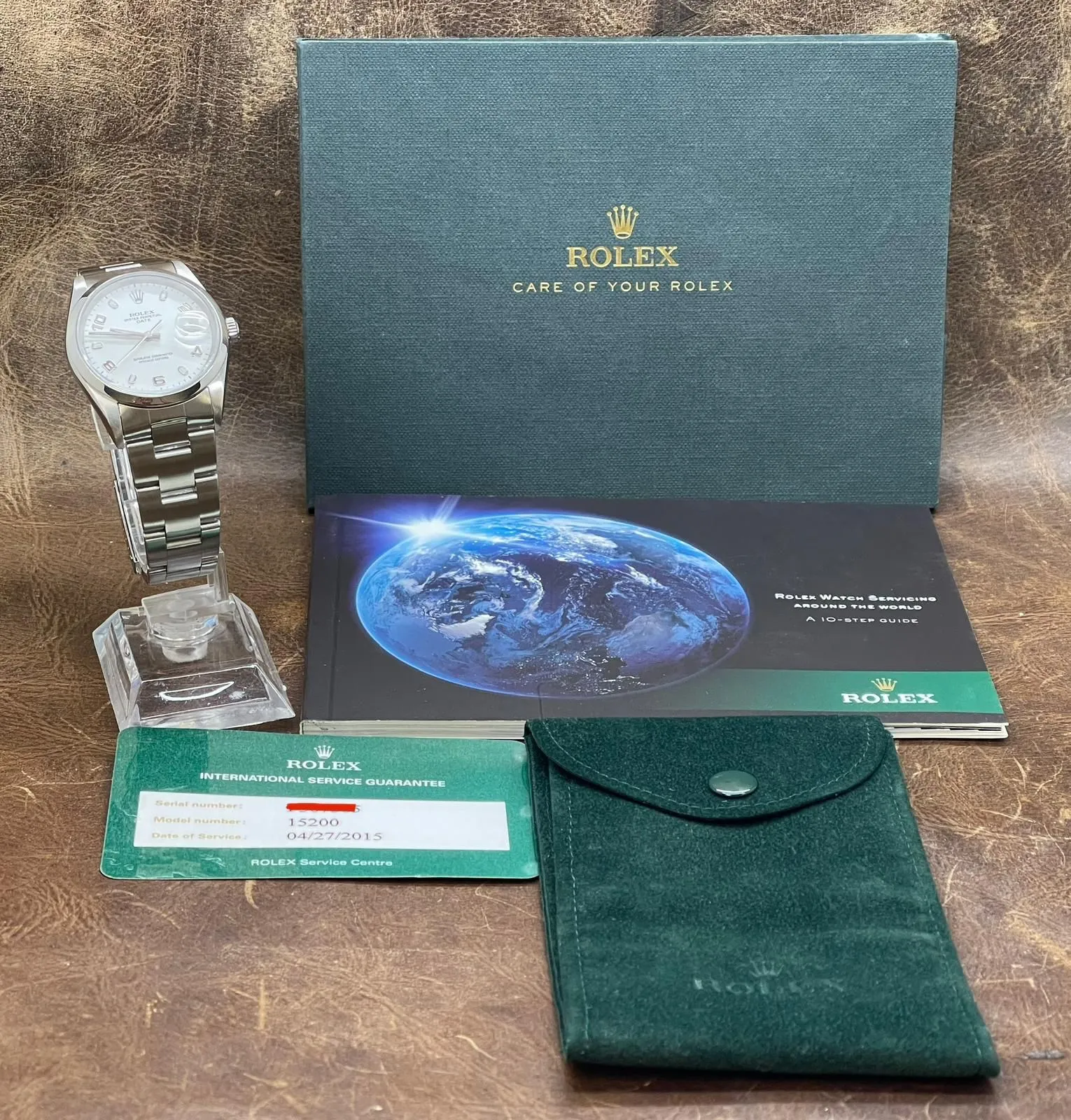 Rolex Oyster Perpetual Date 34mm 15200 White Dial Automatic Watch