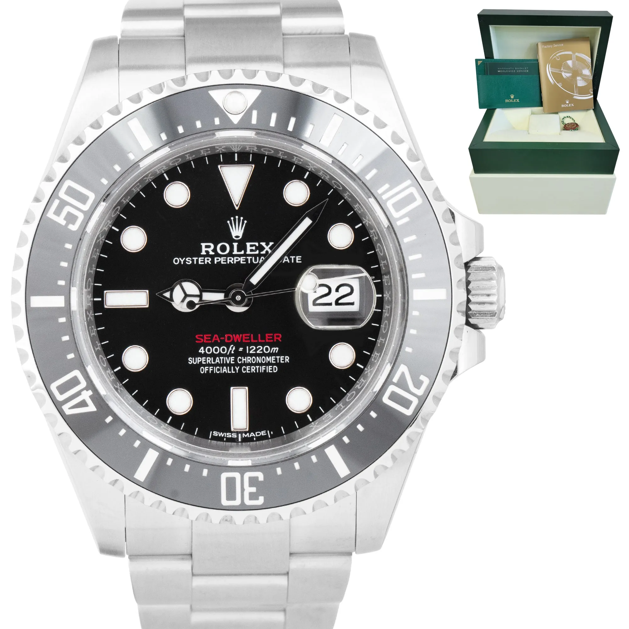 Rolex Red Sea-Dweller Black Stainless Mark I 50th-Anniversary 126600 43mm Watch