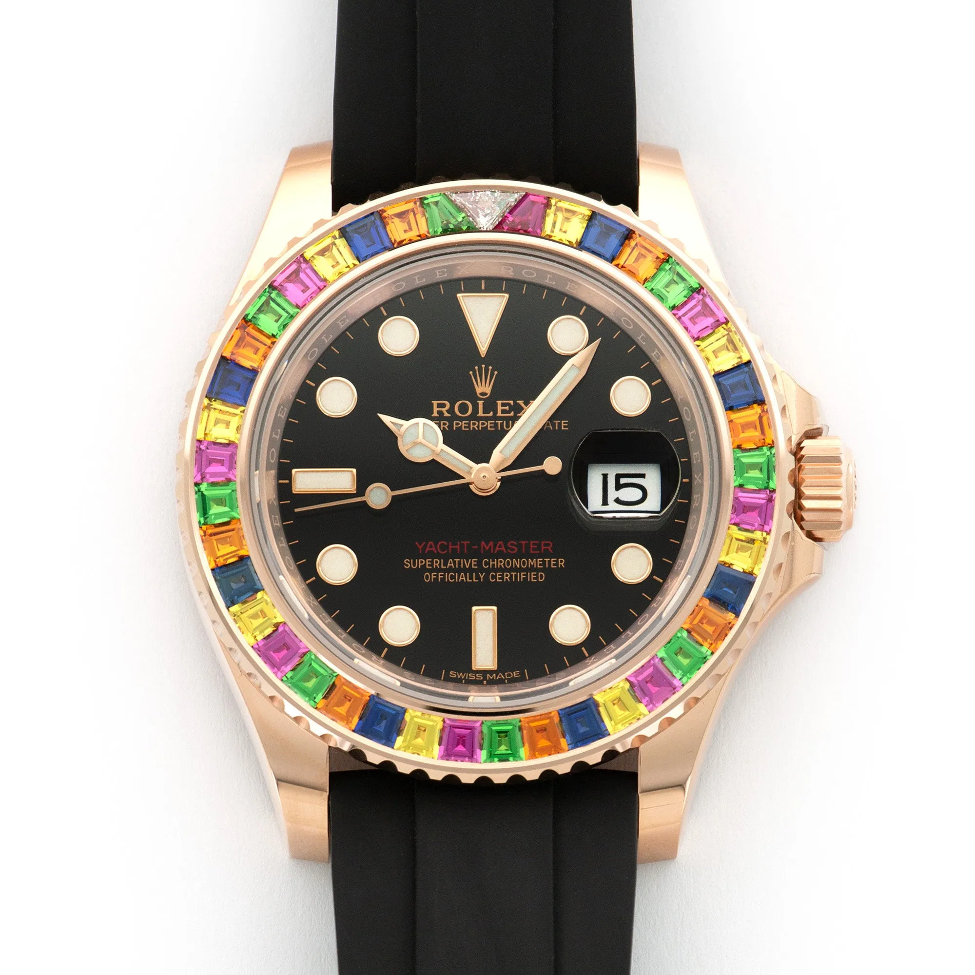 Rolex Rose Gold Yacht-Master Rainbow Watch Ref. 116695
