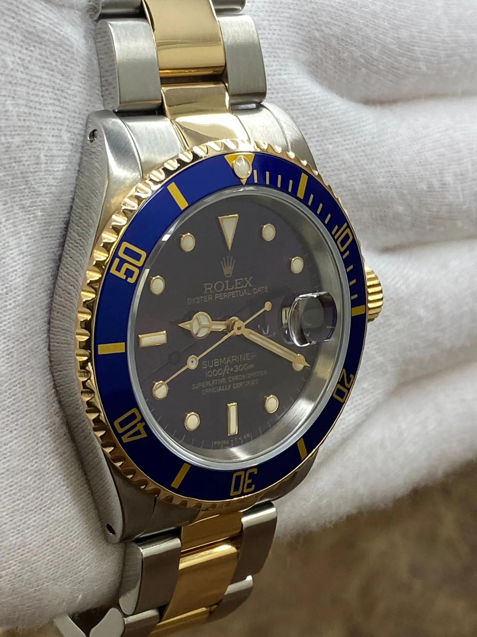 Rolex Submariner Date 16613 Blue Dial Automatic Men's Watch