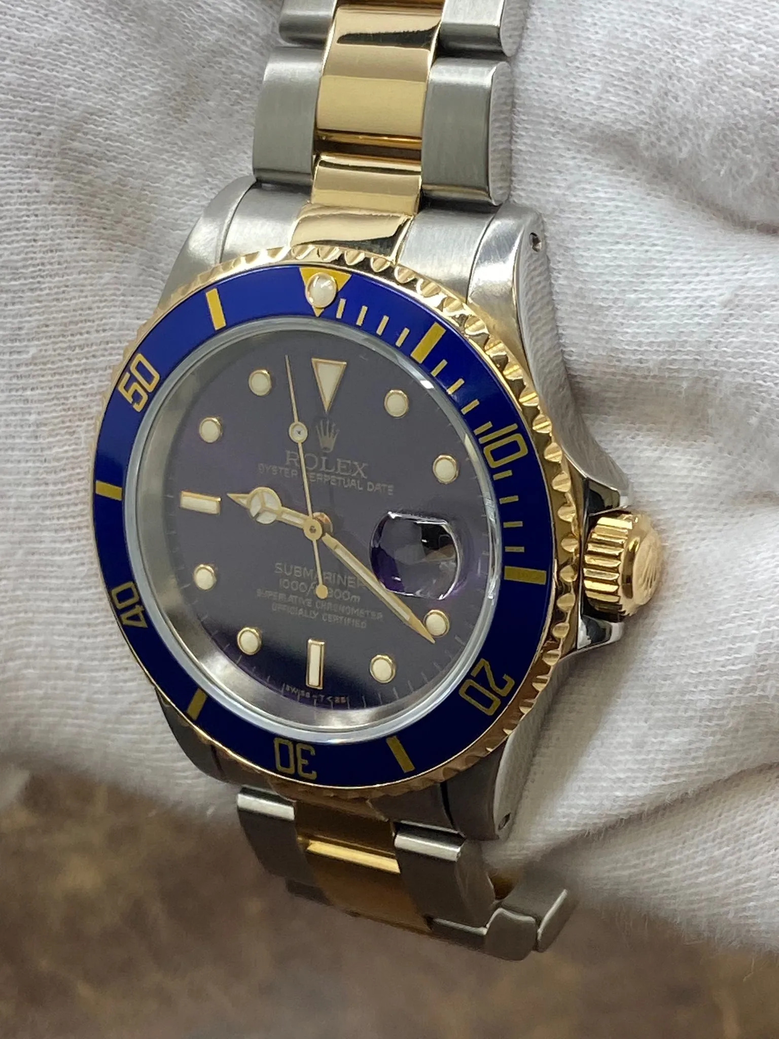 Rolex Submariner Date 16613 Blue Dial Automatic Men's Watch