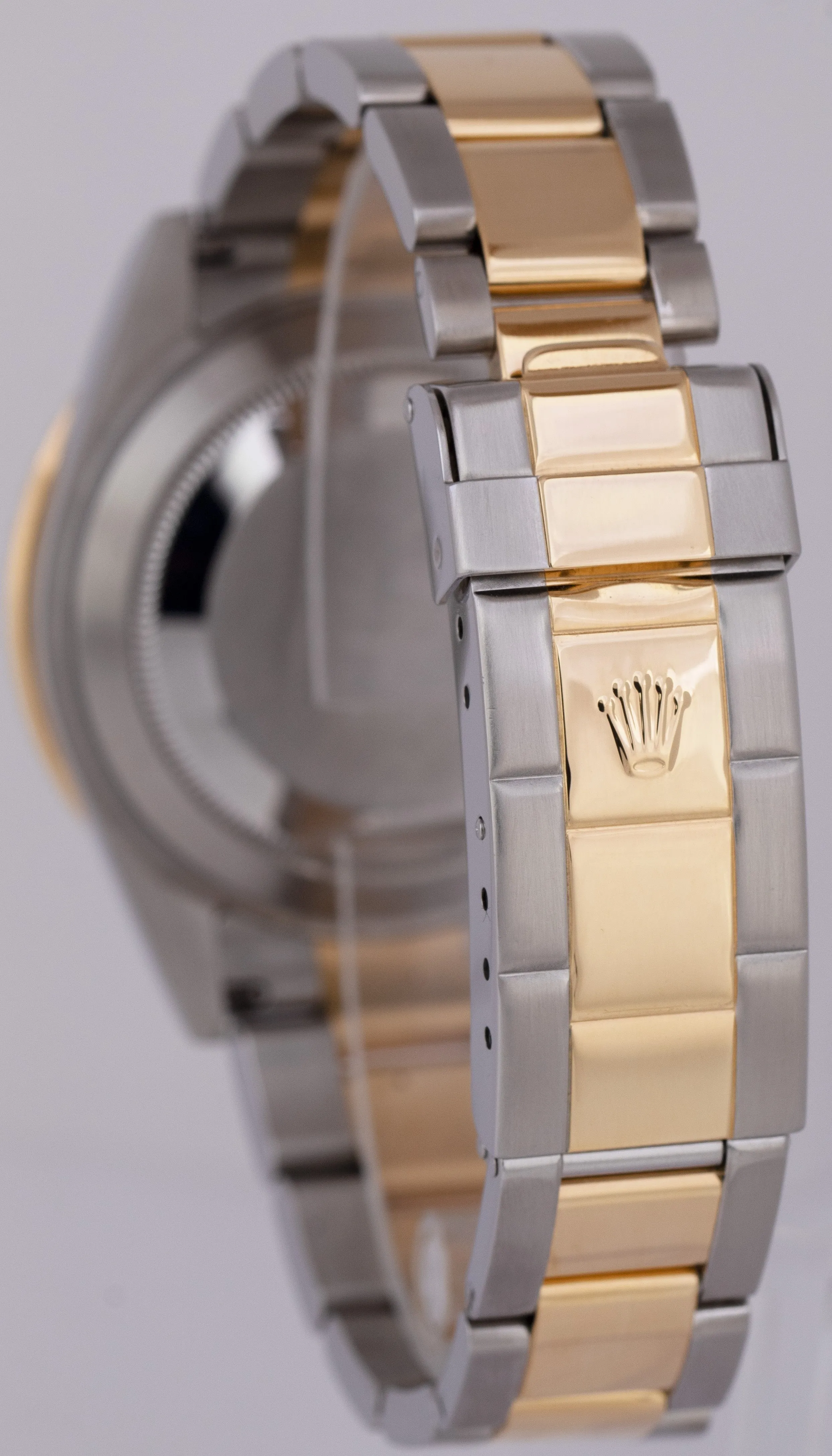 Rolex Submariner Date 40mm Black Two-Tone 18K Gold NO-HOLES Steel 16613 Watch