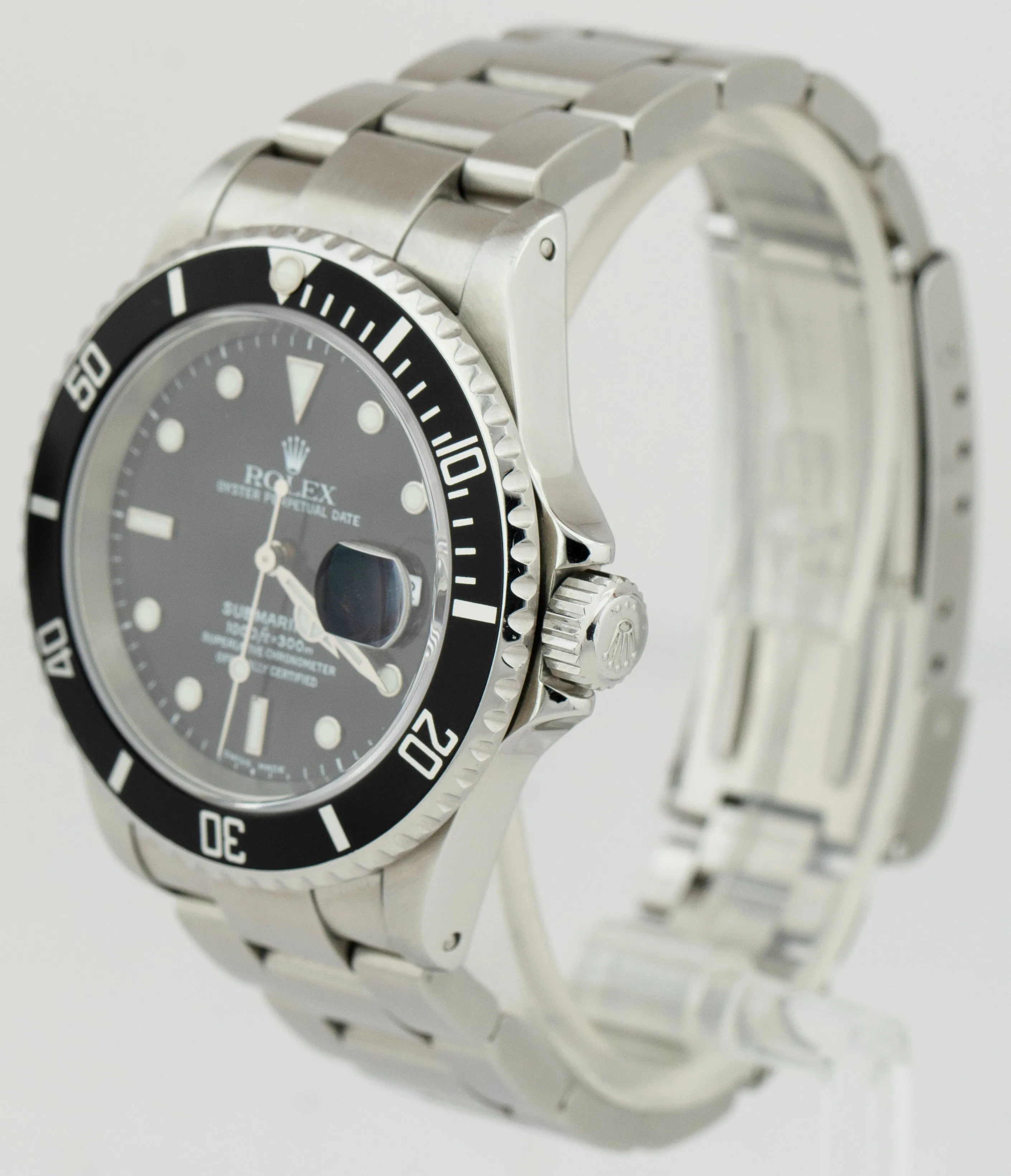 Rolex Submariner Date Stainless Steel 40mm Black Dive Oyster SEL Watch 16610 BOX