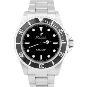 Rolex Submariner No-Date Black Automatic Stainless Steel Oyster 40mm 14060 Watch