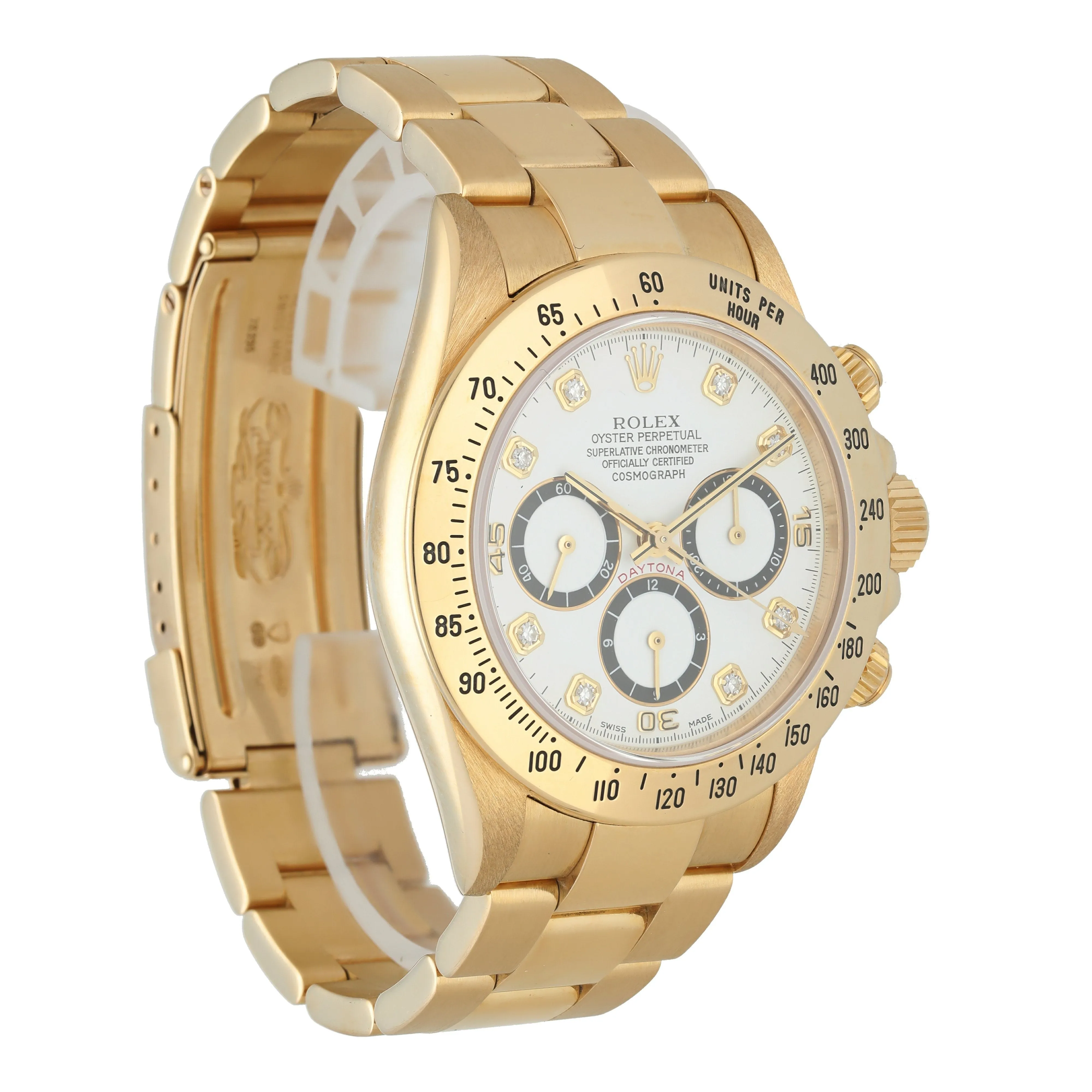 Rolex Zenith Daytona 16528 Yellow Gold Inverted Six Watch Full Set