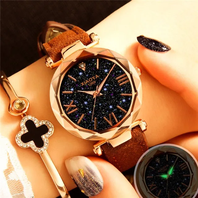 Rose Gold Star Watch