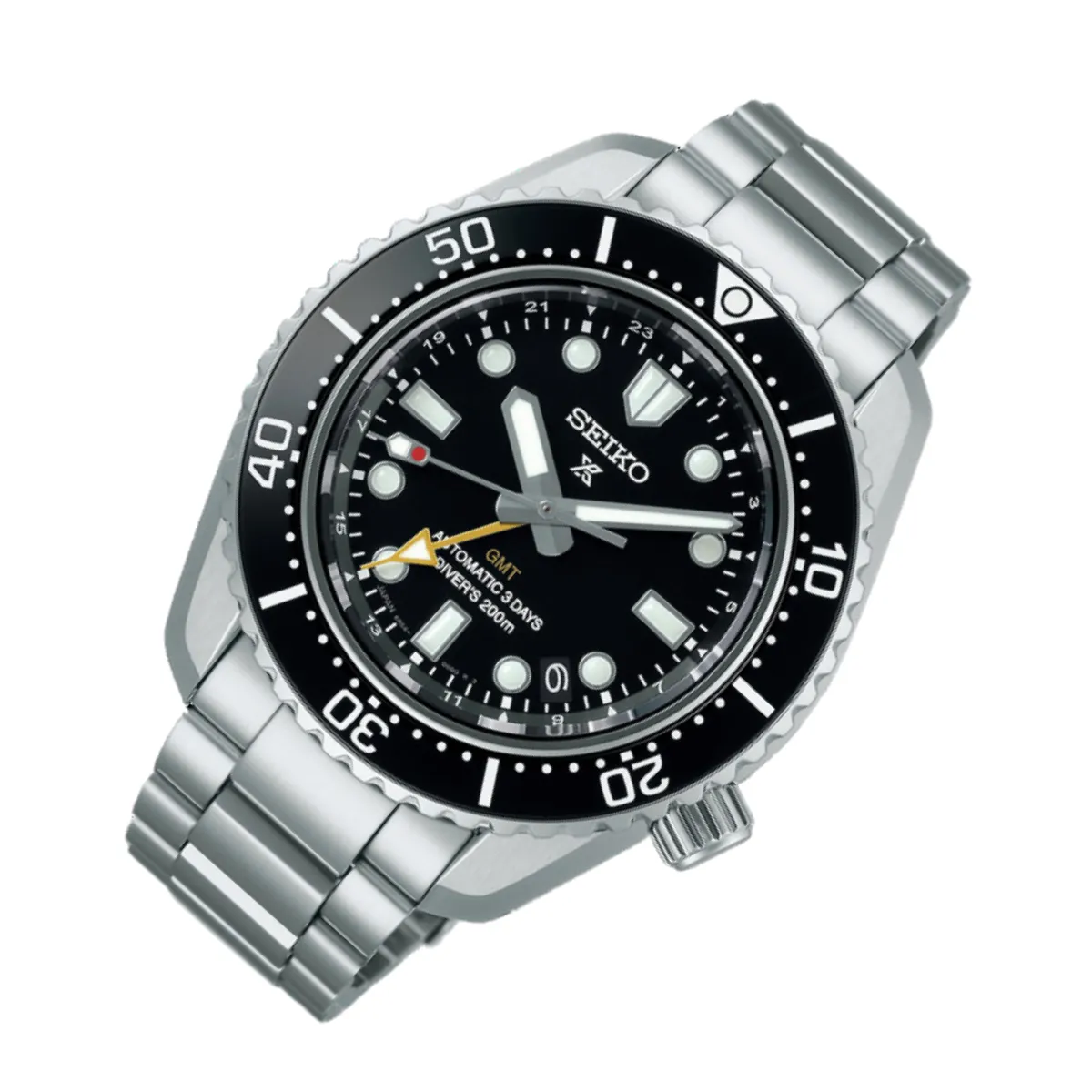 Seiko Prospex GMT SBEJ011 Scuba Divers 200m Automatic Black Dial Mens Watch