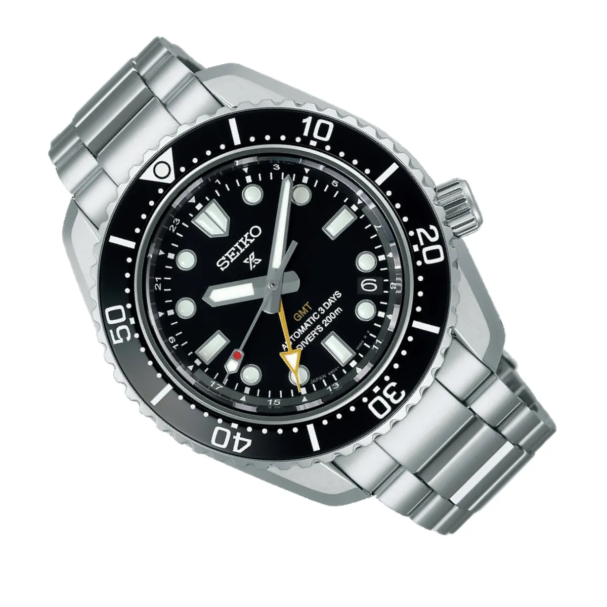 Seiko Prospex GMT SBEJ011 Scuba Divers 200m Automatic Black Dial Mens Watch