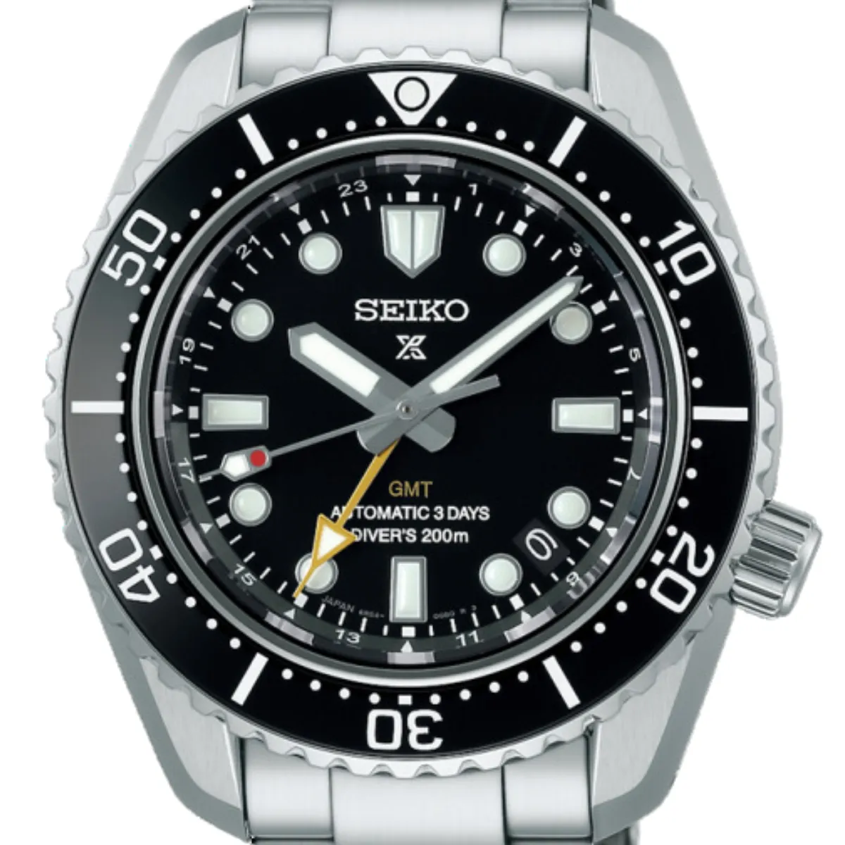 Seiko Prospex GMT SBEJ011 Scuba Divers 200m Automatic Black Dial Mens Watch
