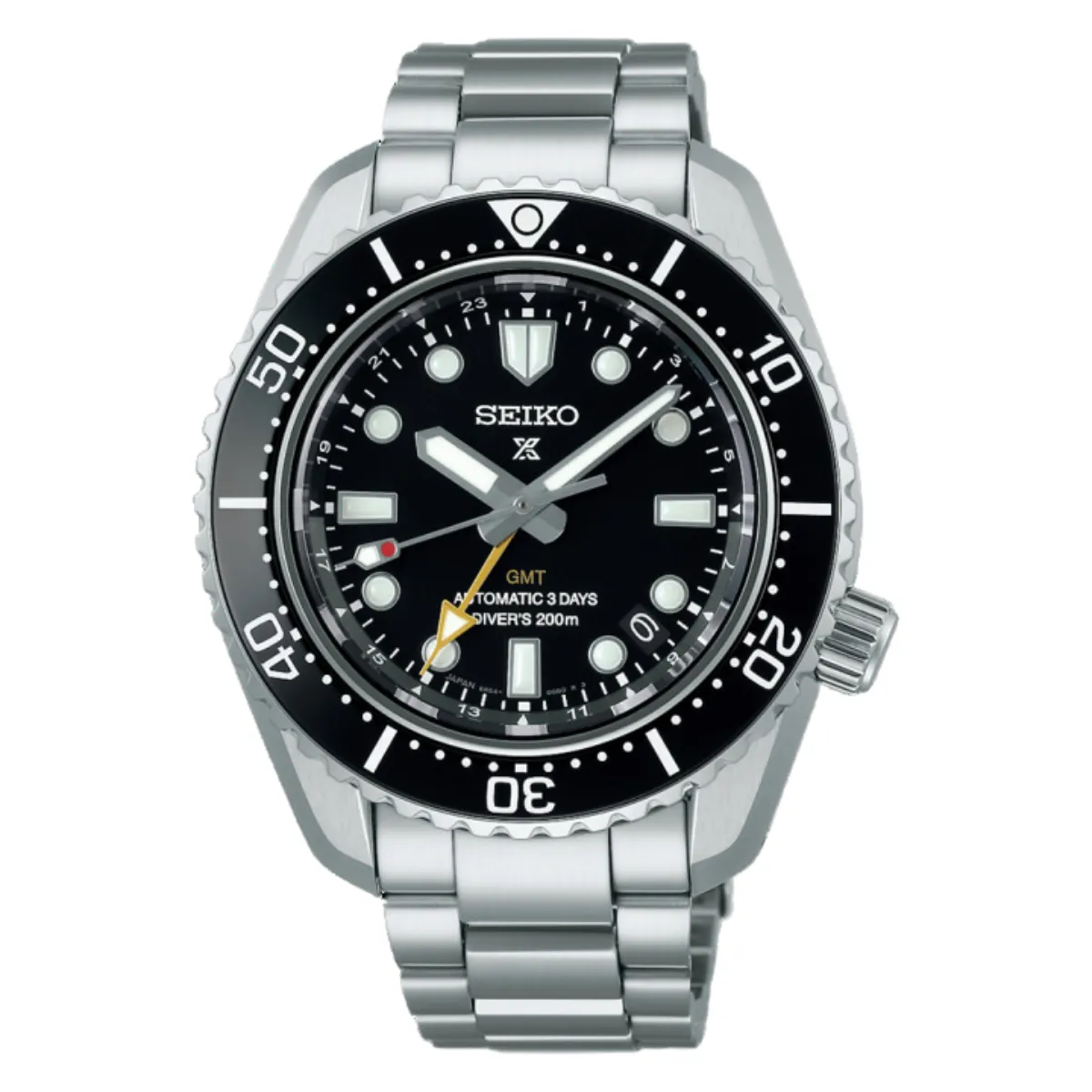 Seiko Prospex GMT SBEJ011 Scuba Divers 200m Automatic Black Dial Mens Watch