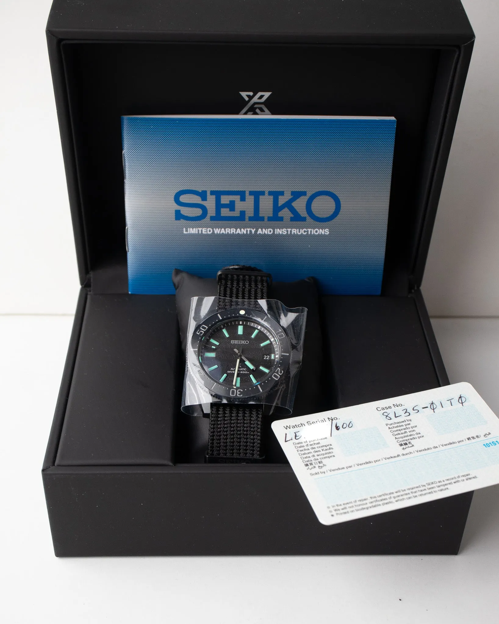 Seiko Prospex SLA067 Black Series Limited