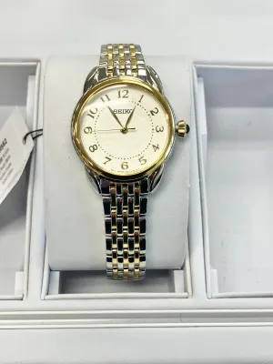 Seiko Two Tone Women's Watch With Numbers SUR562