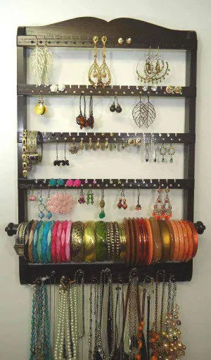 Single Bangle Jewelry Holder Organizer Cocoa Brown Oak