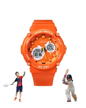 Spiky Eva29 Round Multifunctional Digital Sports Watch - Orange
