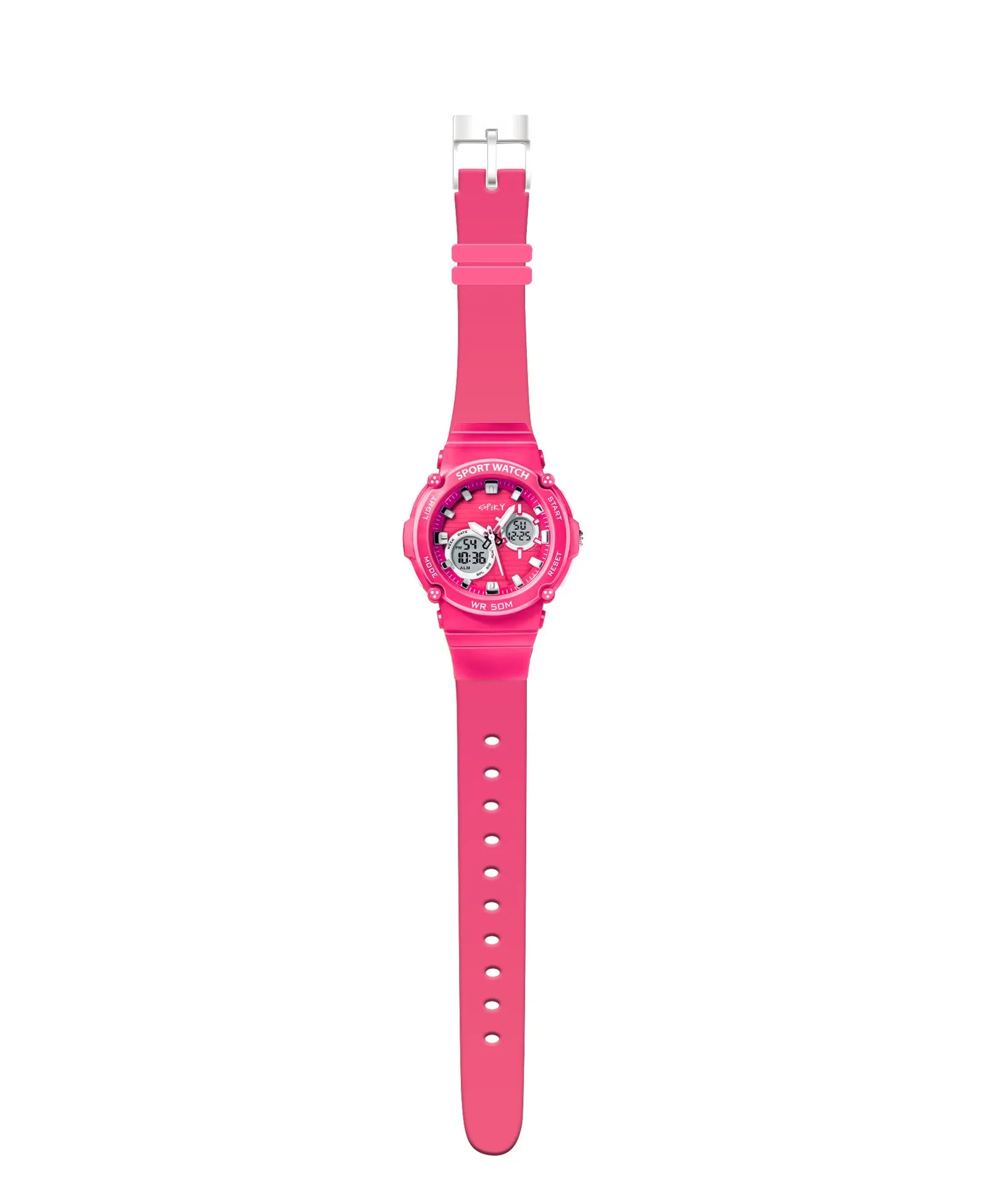 Spiky Eva29 Round Multifunctional Digital Sports Watch - Orange