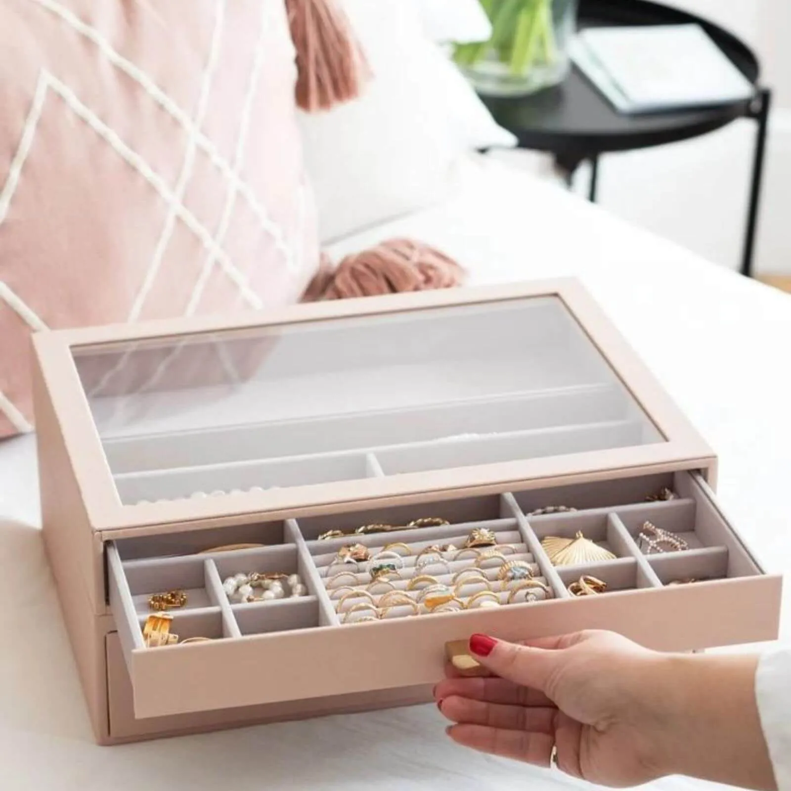 Stackers Supersize Jewellery Drawer Box (Set) - Blush