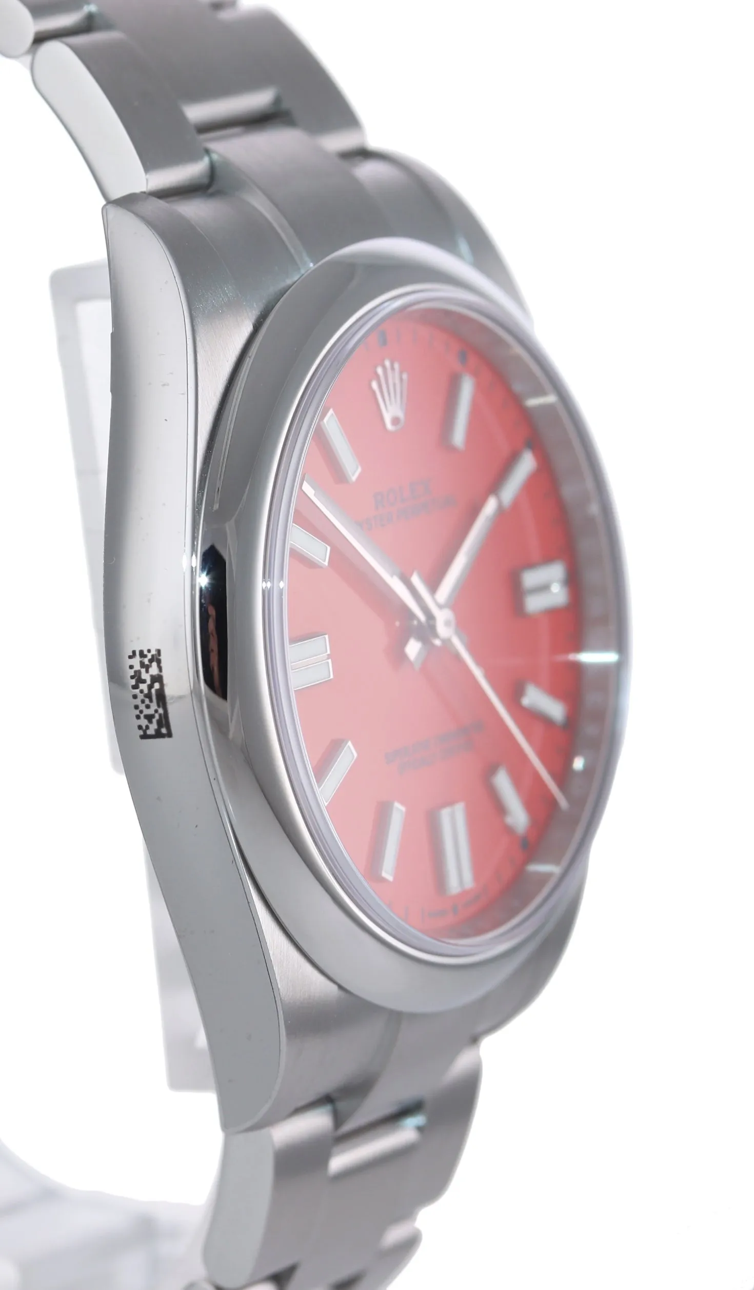 STICKERS NEW 2021 PAPERS Rolex Oyster Perpetual 41mm Coral Red Watch 124300 Box