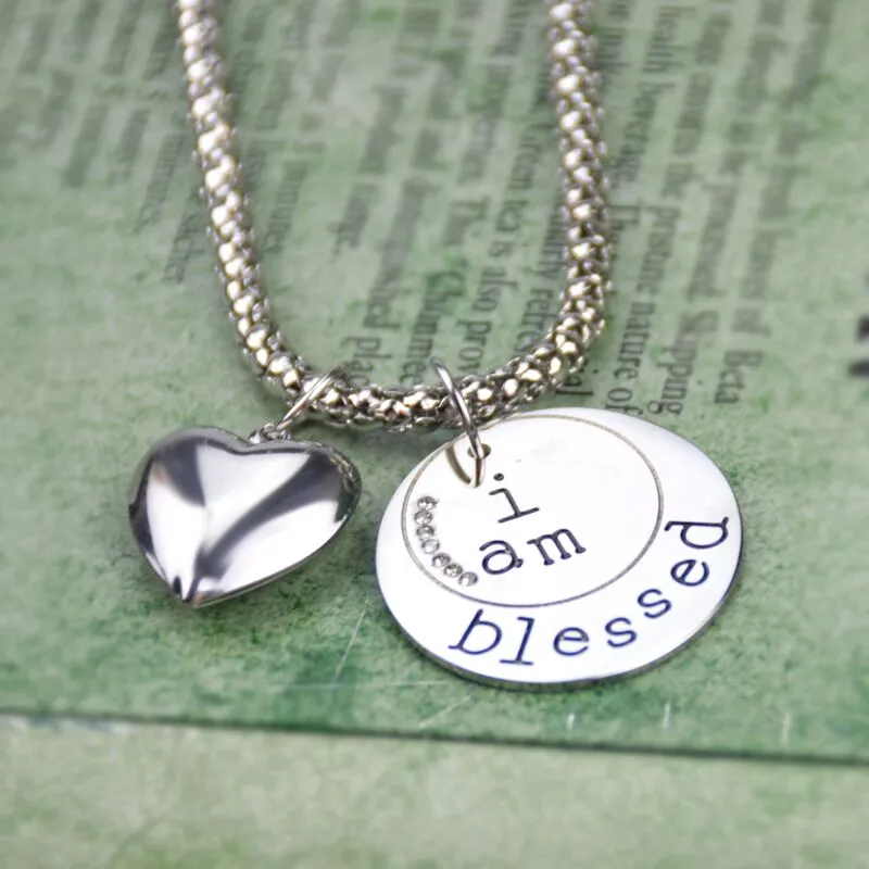 Swarovski Elements 7 Stone "I Am Blessed" Necklace
