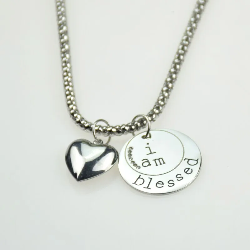 Swarovski Elements 7 Stone "I Am Blessed" Necklace