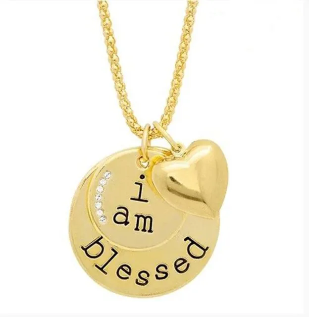 Swarovski Elements 7 Stone "I Am Blessed" Necklace