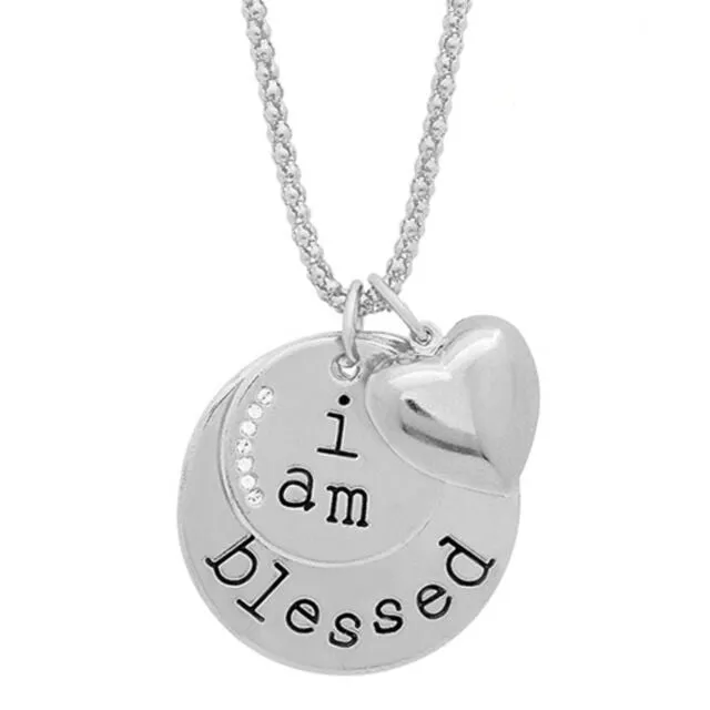 Swarovski Elements 7 Stone "I Am Blessed" Necklace