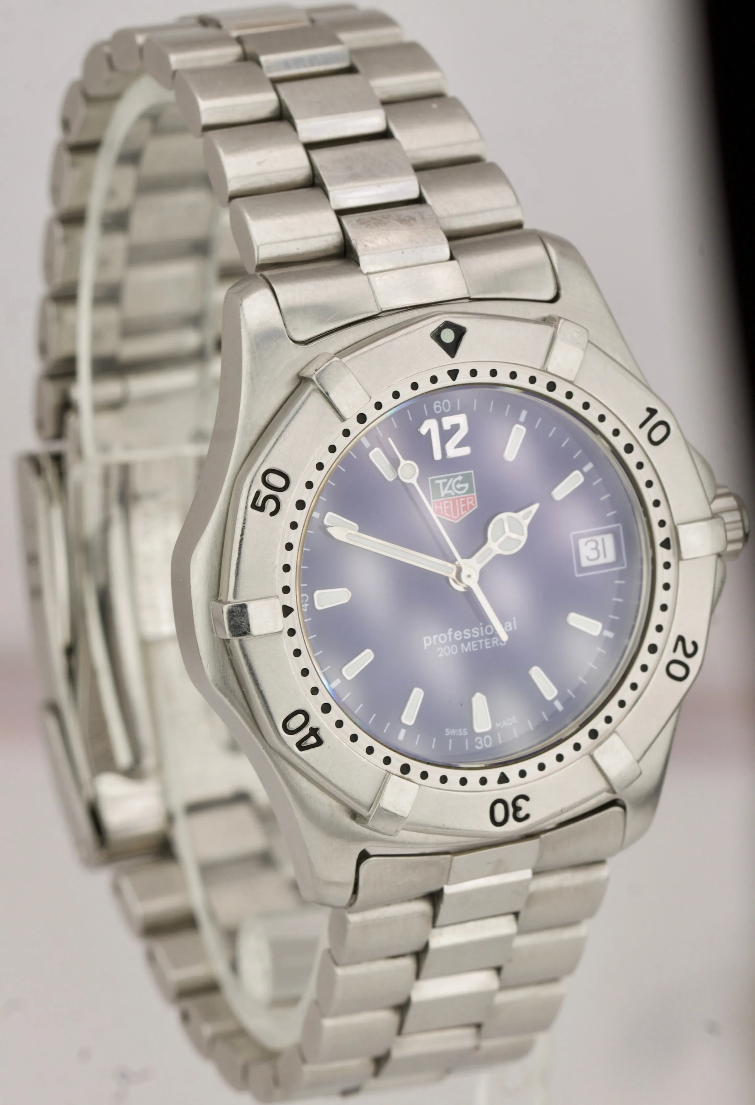 TAG Heuer Professional 200M Blue Stainless Steel 38mm Quartz Date Watch WK1113-0